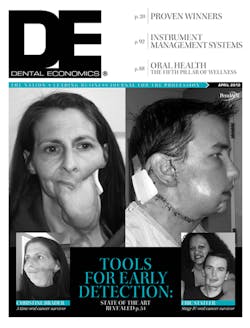 April Dental Economics cover on oral cancer April Dental Economics cover on oral cancer