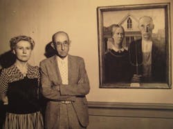 American Gothic With Its Models 634x473