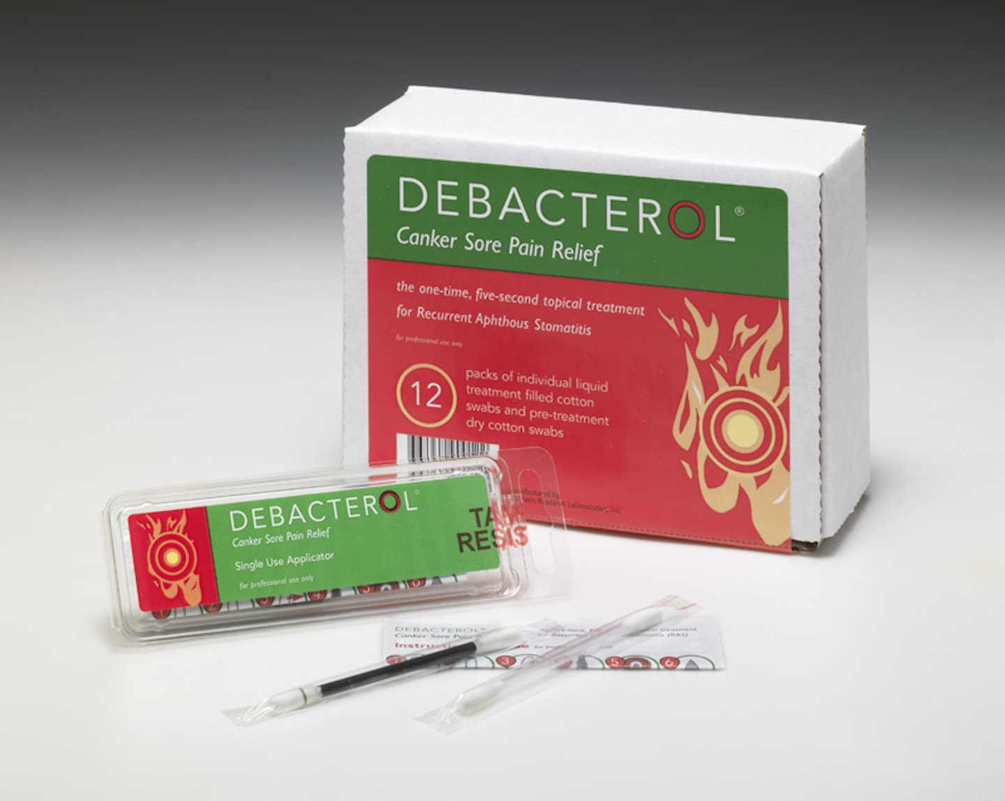 Debacterol A treatment for canker sores and minor oral abrasions