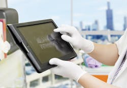 Dentist With Tablet Large Dentist With Tablet Large