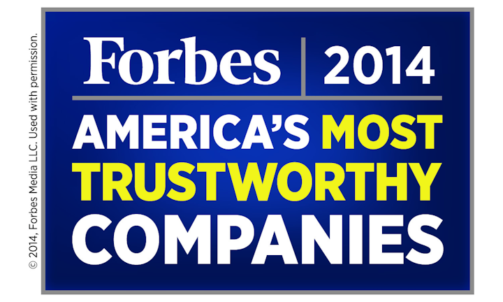 Forbes Most Trustworthy 2014