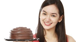 Girl With Chocolate Cake