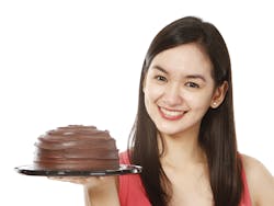 Girl With Chocolate Cake