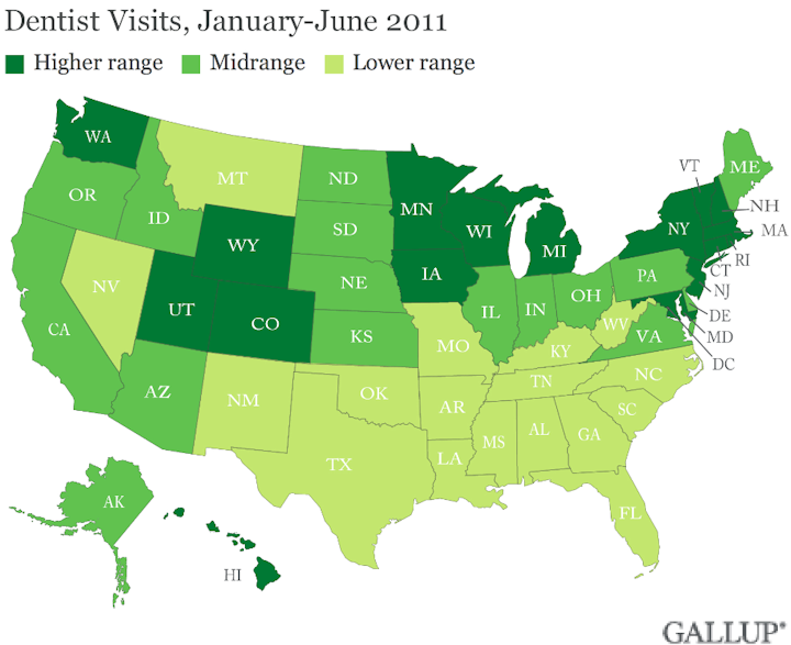 Map Of Dentist Visits