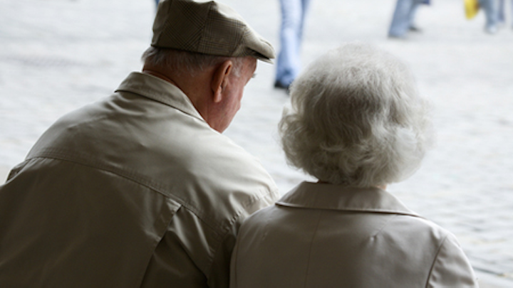 Older Couple On Bench