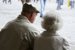 Older Couple On Bench