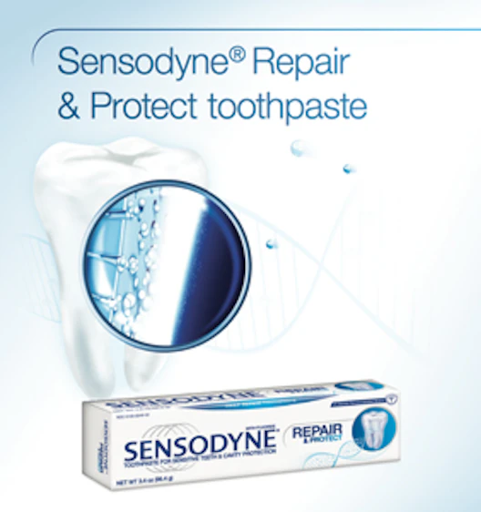 New from GlaxoSmithKline: Sensodyne Repair and Protect toothpaste ...