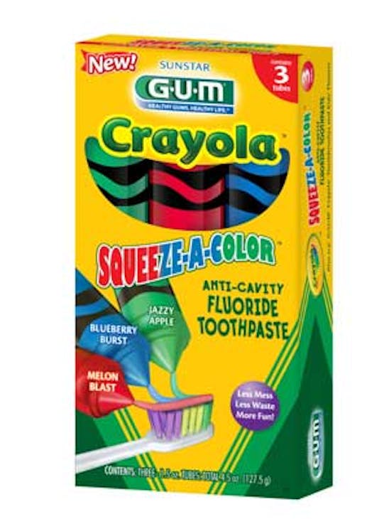 Crayons transformed into colorful toothpaste for kids ...
