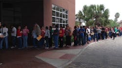 People Lined Up People Lined Up