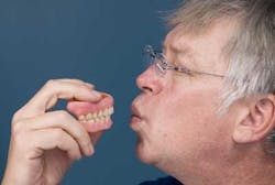 Man Kissing Dentures Man Kissing Dentures