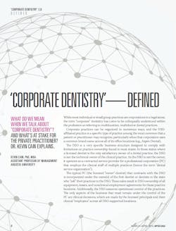 Corporate Dentistry Defined