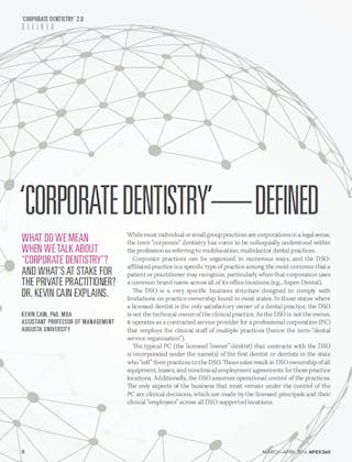 Corporate Dentistry Defined