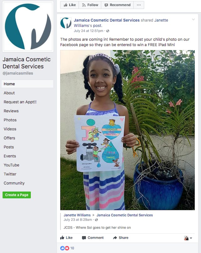 Jamaica Dentist Facebook
