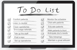 Dental Assistant Checklist Dental Assistant Checklist
