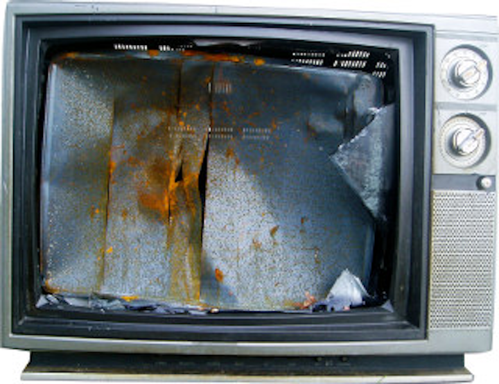 Broken television