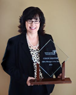 Cindy Sooter - AADOM Office Maager of the Year Cindy Sooter - AADOM Office Maager of the Year