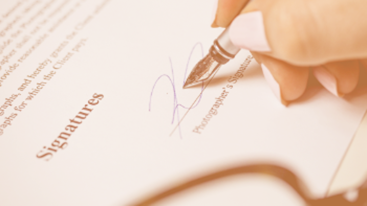 Signature On Paper Glasses Orange