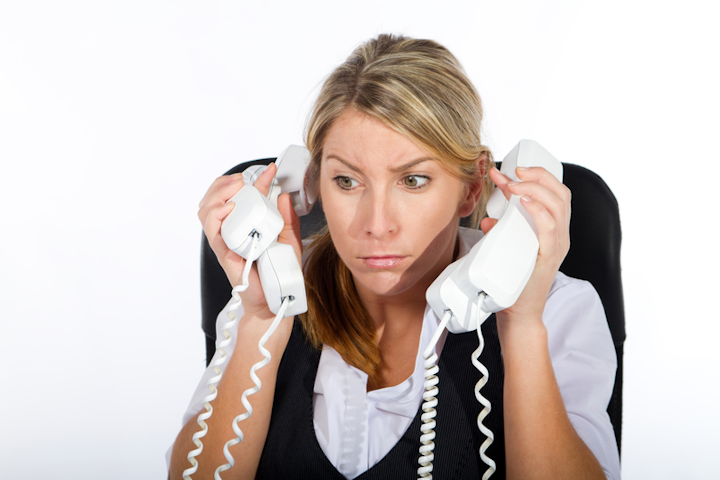 Frazzled On Phone
