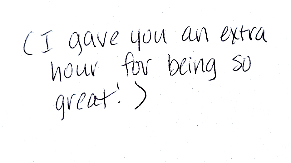Priya discovered on her temping paycheck that her work was appreciated&mdash;and rewarded.