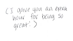 Priya discovered on her temping paycheck that her work was appreciated—and rewarded. Priya discovered on her temping paycheck that her work was appreciated—and rewarded.