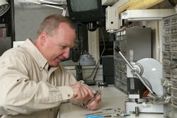 The author works on a handpiece. The author works on a handpiece.