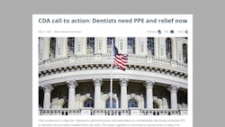 The California Dental Association call to action coincided with the opening of California dental practices for deferred and preventive care. The California Dental Association call to action coincided with the opening of California dental practices for deferred and preventive care.