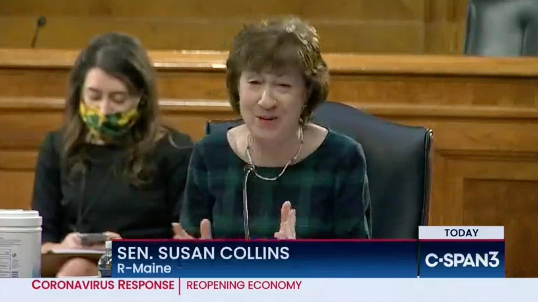 Dental practices in Sen. Collin's home state of Maine remain closed for nonemergency procedures.