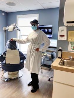 The author in her PPE The author in her PPE
