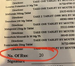 Figure 6: Medication list of a 55-year-old patient with several xerostomia-causing drugs. Figure 6: Medication list of a 55-year-old patient with several xerostomia-causing drugs.