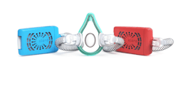 A dual filtration system protects the clinician and the patient. A dual filtration system protects the clinician and the patient.