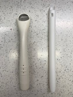 Figure 1: Dentsply PureVac on the left, HVE tip on the right. They may have some similarities, but one major difference. One is autoclavable and the other isn’t. Don’t make the mistake I made! Figure 1: Dentsply PureVac on the left, HVE tip on the right. They may have some similarities, but one major difference. One is autoclavable and the other isn’t. Don’t make the mistake I made!