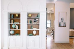 The hallway bookcase, complete with hidden door The hallway bookcase, complete with hidden door