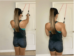 Figure 2: Lat pulldown with band or cable Figure 2: Lat pulldown with band or cable