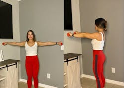Figures 7 and 8: Lateral raise and front raise