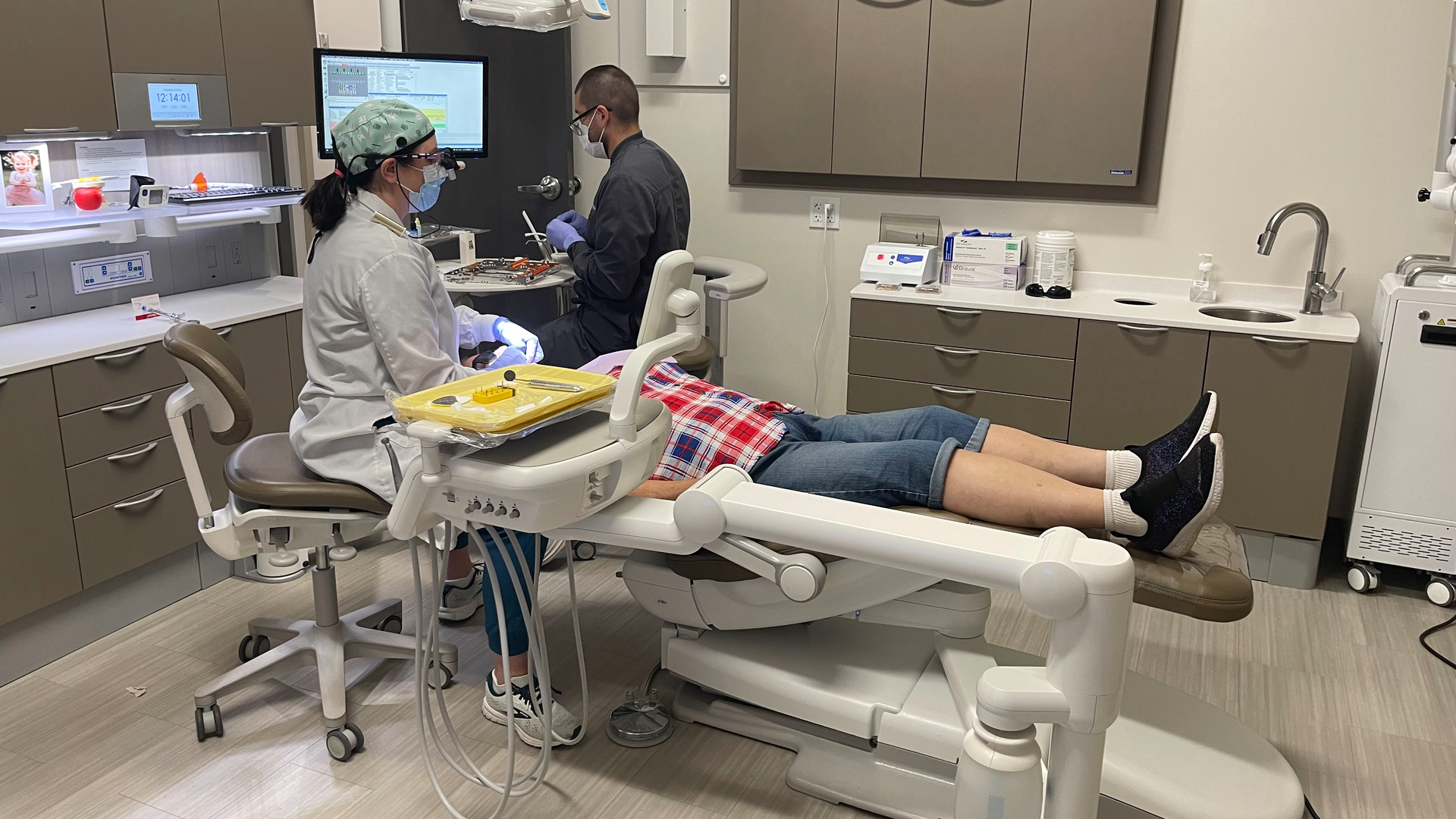 Alyssa Klugman, a dental therapist, commutes an hour to the Apple Tree Dental center in Fergus Falls, Minnesota, where she mainly treats underserved patients.