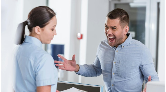 Dental office safety and angry patients