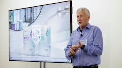 John Flucke, DDS, presents the key features of Philips Sonicare Teeth Whitening Kits and demonstrates the product during a launch event at Chicago Midwinter on February 23, 2024. John Flucke, DDS, presents the key features of Philips Sonicare Teeth Whitening Kits and demonstrates the product during a launch event at Chicago Midwinter on February 23, 2024.