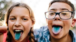 Children sticking their tongues out Children sticking their tongues out