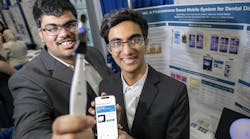 Ayush Garg, left, and Divij Motwani. display their winning ISEF entry, OralAI. Ayush Garg, left, and Divij Motwani. display their winning ISEF entry, OralAI.