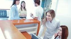 The dental office manager keeps the practice running smoothly. The dental office manager keeps the practice running smoothly.