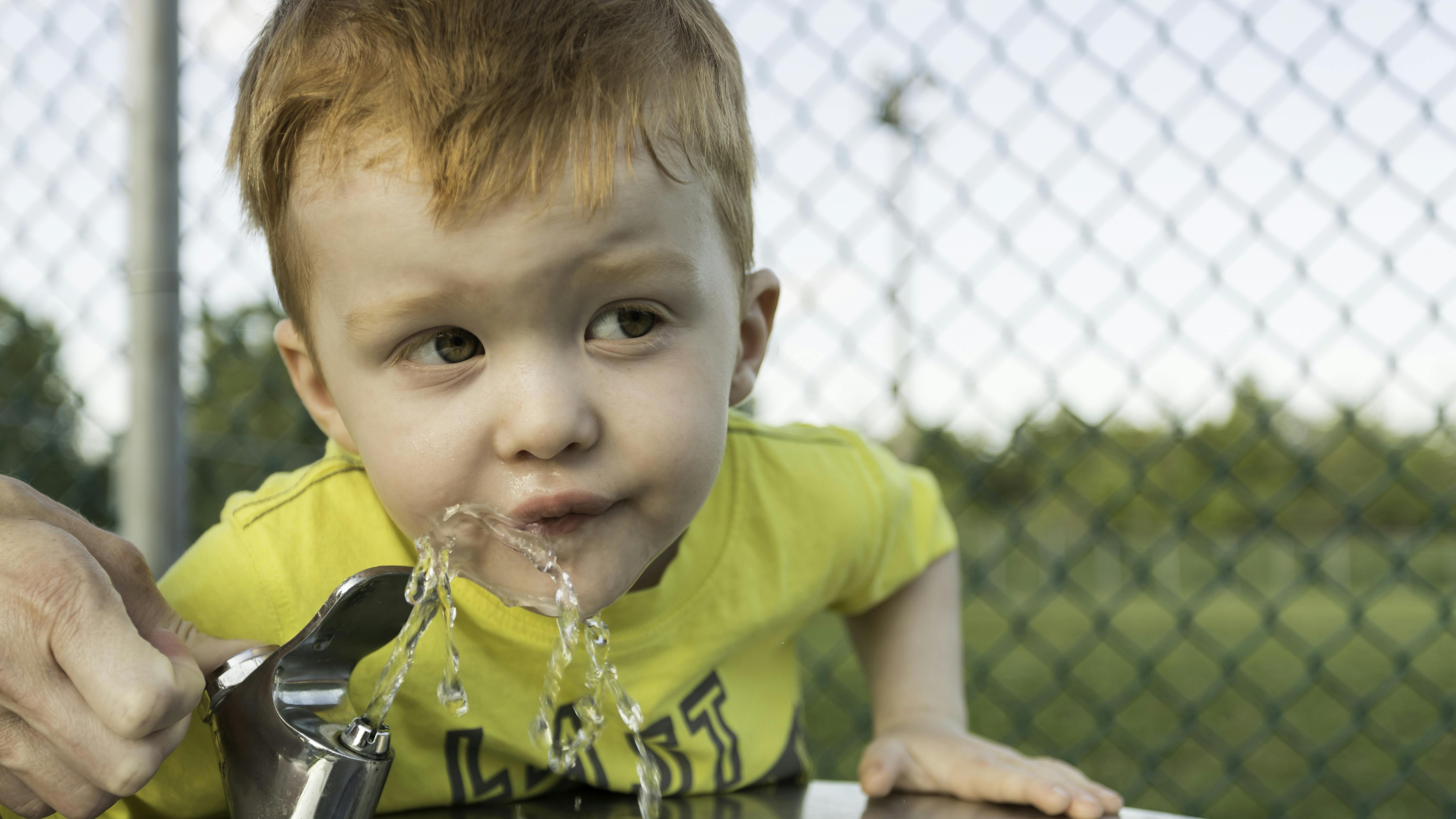 Child drinking water