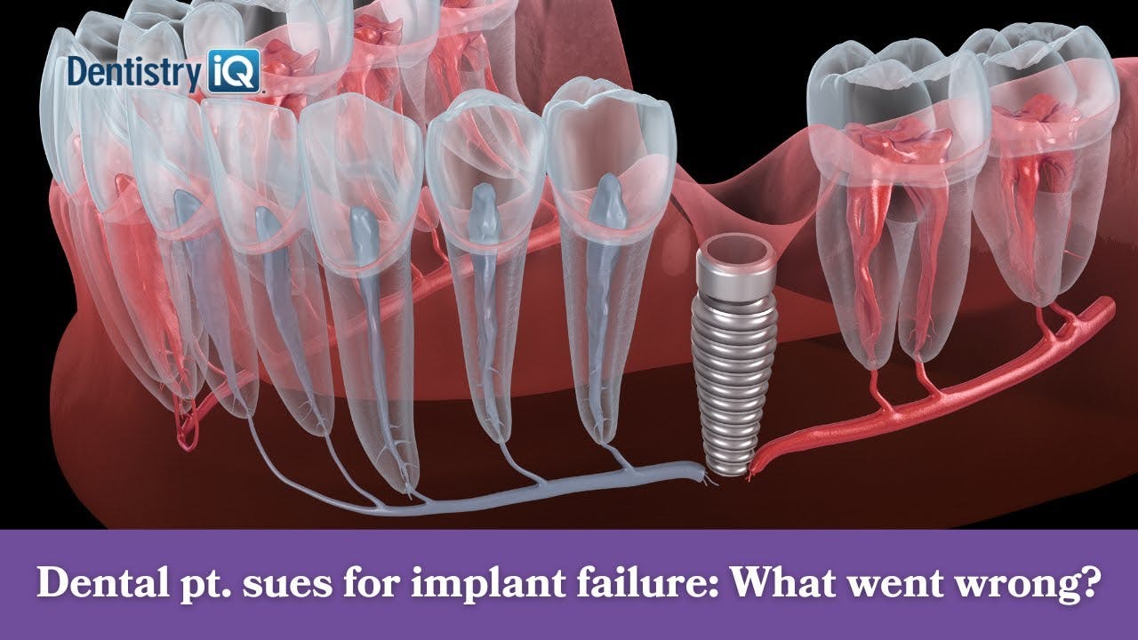 Patient taking bisphosphonates sues dentist for implant failure