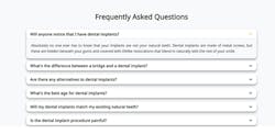 Figure 1: Including a FAQs section on your website tells patients you're an expert Figure 1: Including a FAQs section on your website tells patients you're an expert