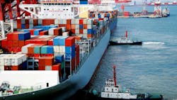 A container ship at the Qingdao Port in China A container ship at the Qingdao Port in China