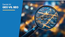 Magnifying glass over city at night viewed from the air Magnifying glass over city at night viewed from the air