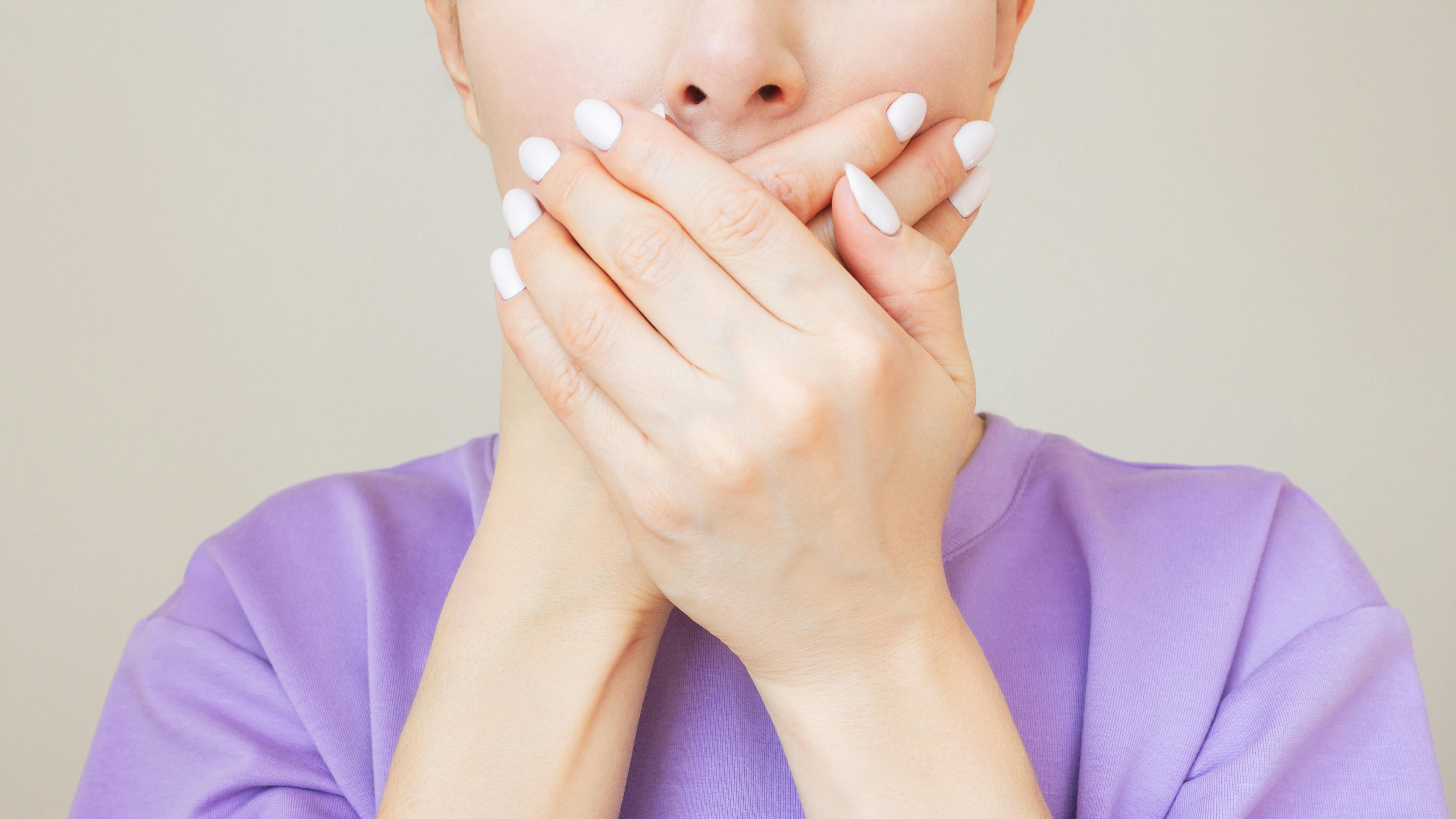 Person with bad breath