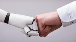 Robot and human fist-bump Robot and human fist-bump