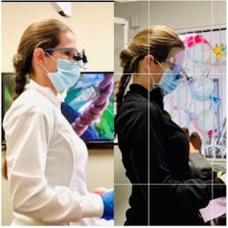 women wearing dental loupes women wearing dental loupes