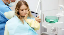 Woman with dental sensitivity