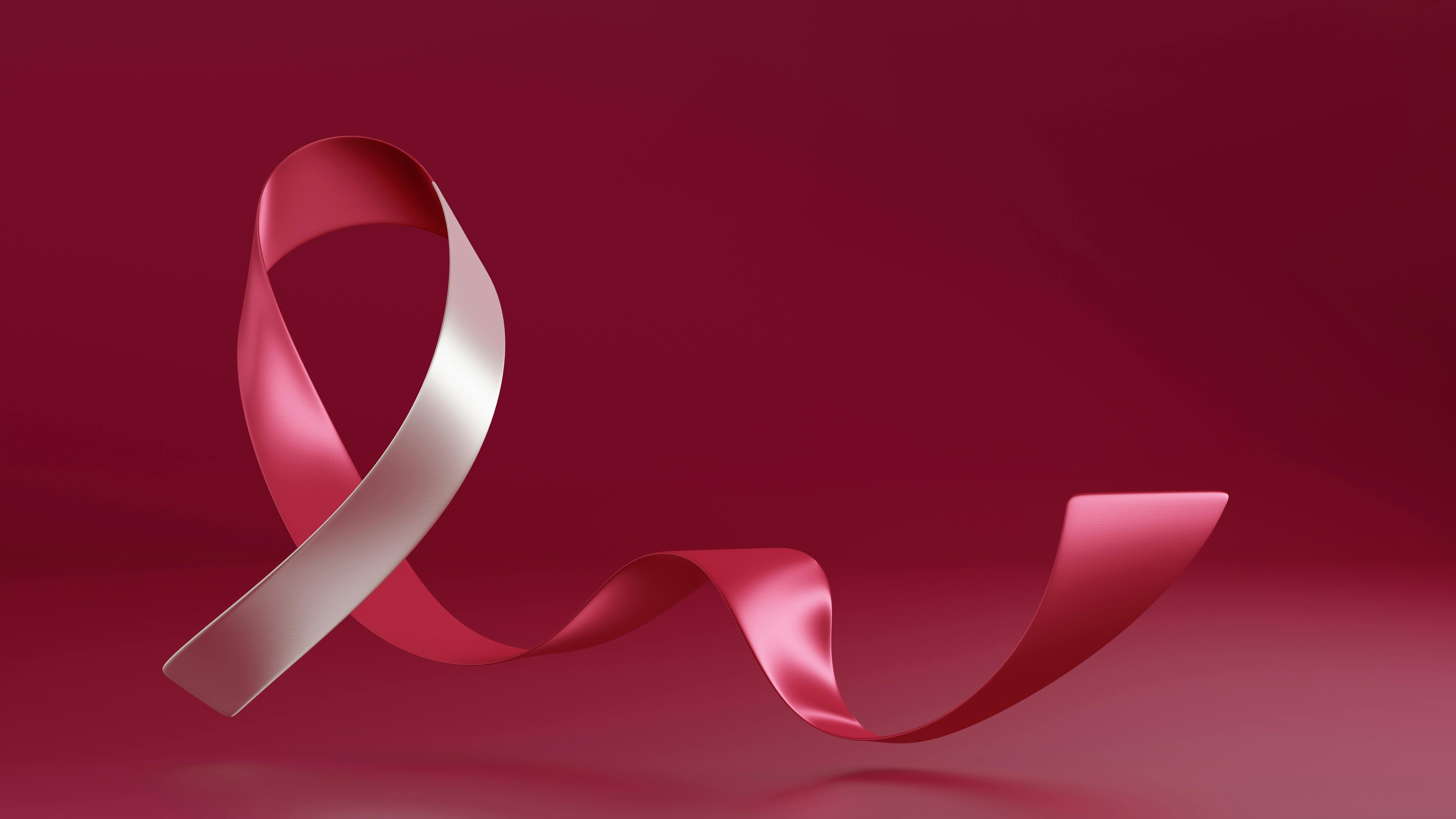 red ribbon symbolizing oral cancer awareness